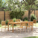 Set dining grădină 7 pcs Bej 200 x 100 x 74 cm Lemn, Metal - WALTI WALTI