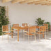 Set dining grădină 7 pcs Bej 200 x 100 x 74 cm Lemn, Metal - WALTI WALTI