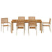 Set dining grădină 7 pcs Bej 200 x 100 x 74 cm Lemn, Metal - WALTI WALTI