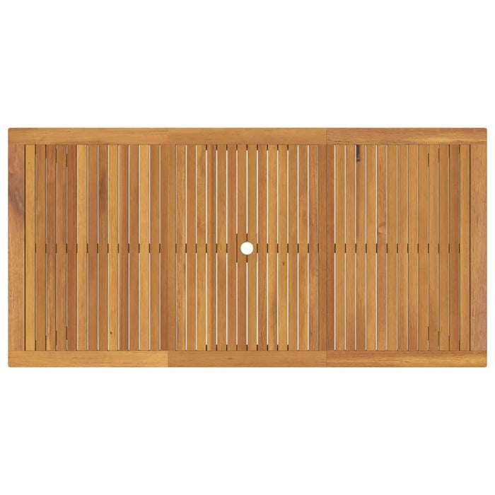 Set Masă Grădină 9 pcs Negru 200 x 100 x 74 cm Metal & Lemn - WALTI WALTI