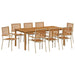Set de Masă pentru Grădină 9 pcs Bej 200 x 100 x 74 cm - WALTI WALTI