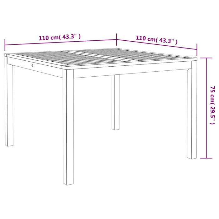 Set de masă pentru grădină 3 pcs Bej Lemn Solid de Acacia WALTI