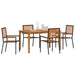 Set de masă pentru grădină 5 pcs Negru Lemn Solid de Acacia - WALTI WALTI