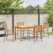 Set de masă pentru grădină 5 pcs Gri Lemn Solid de Acacia - WALTI WALTI