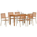 Set de masă pentru grădină 7 pcs Bej Lemn Solid de Acacia - WALTI WALTI