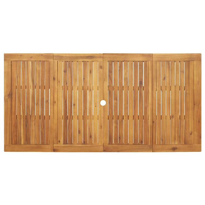 Set de masă pentru grădină 7 pcs Negru Lemn Solid de Acacia - WALTI WALTI