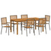 Set de masă pentru grădină 7 pcs Gri Lemn Solid de Acacia - WALTI WALTI