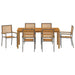 Set de masă pentru grădină 7 pcs Gri Lemn Solid de Acacia - WALTI WALTI