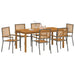 Set de masă pentru grădină 7 pcs Gri Lemn Solid de Acacia - WALTI WALTI