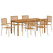 Set de masă pentru grădină 7 pcs Bej Lemn Solid de Acacia - WALTI WALTI