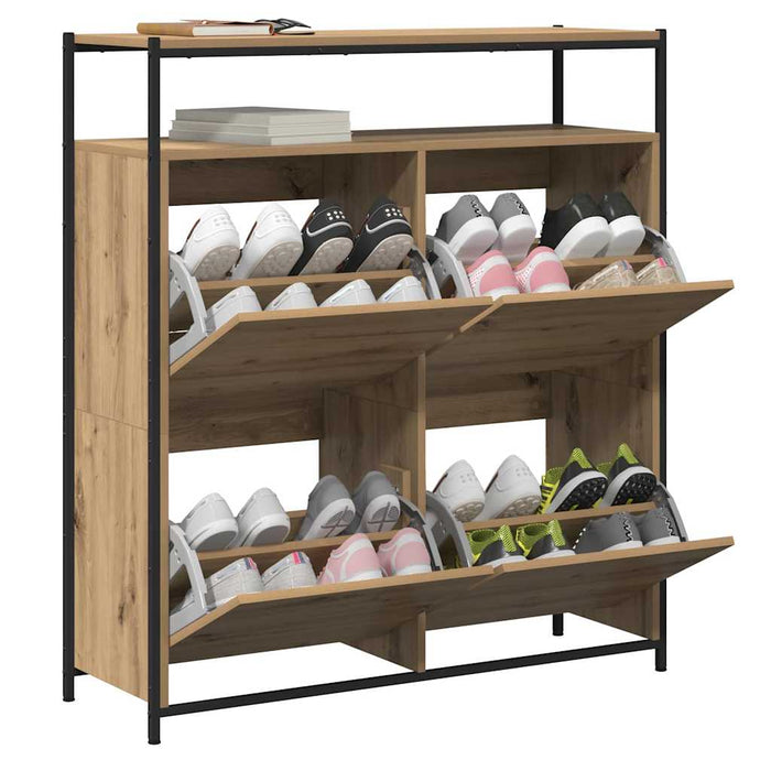 Dulap pentru pantofi cu raft Stejar Artizanal 100 x 34 x 112 cm - WALTI WALTI