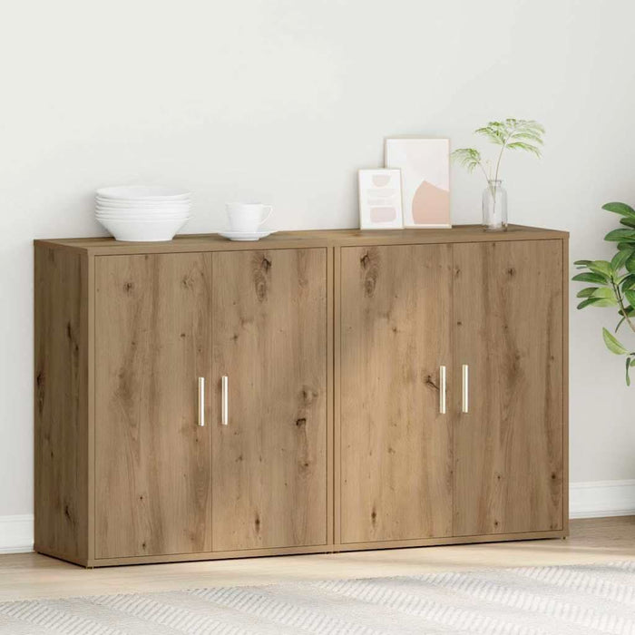 Bufet 2 pcs stejar artizanal 60 x 31 x 70 cm Lemn compozit - WALTI WALTI