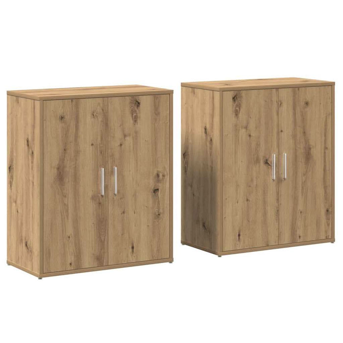 Bufet 2 pcs stejar artizanal 60 x 31 x 70 cm Lemn compozit - WALTI WALTI