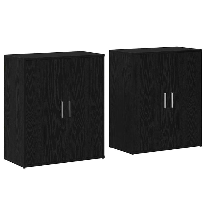 Bufet 2 pcs Stejar negru 60 x 31 x 70 cm Lemn compozit - WALTI WALTI