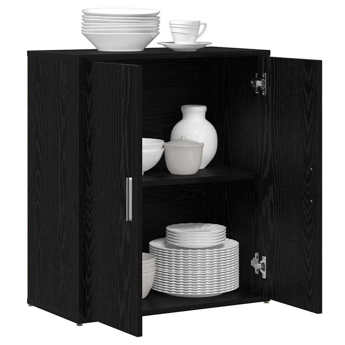 Bufet 2 pcs Stejar negru 60 x 31 x 70 cm Lemn compozit - WALTI WALTI