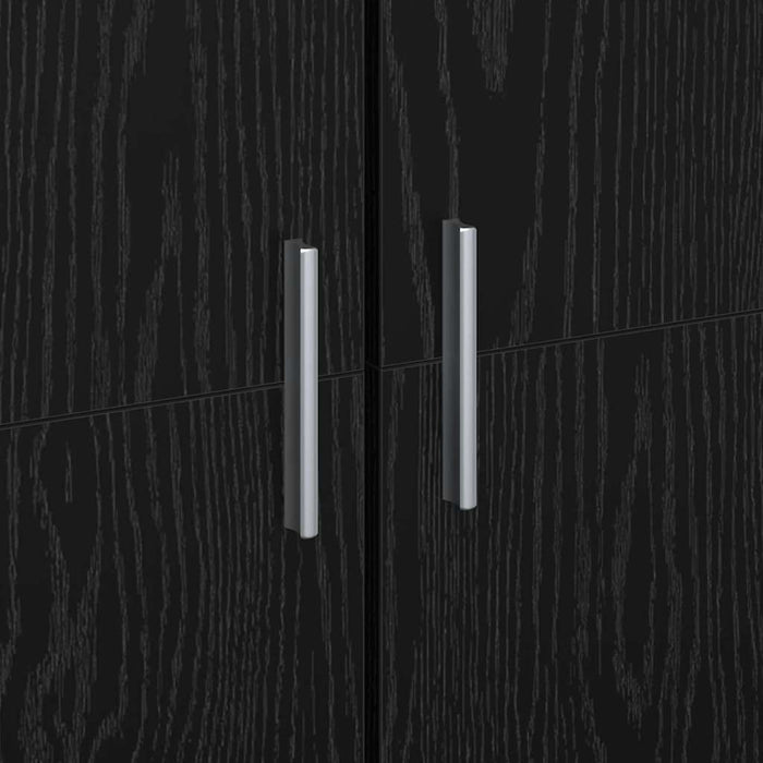 Înălțat 80 x 35 x 180 cm Lemn prelucrat Stejar negru WALTI