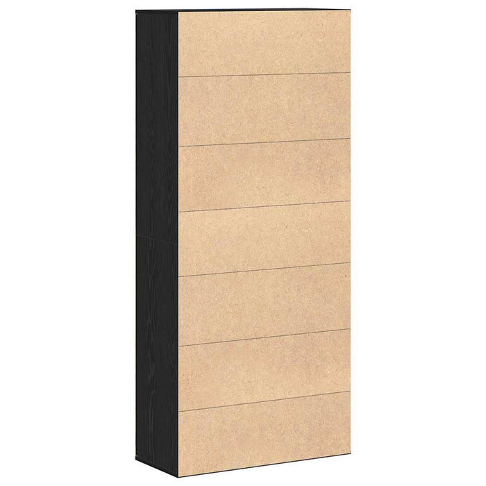 Înălțat 80 x 35 x 180 cm Lemn prelucrat Stejar negru WALTI