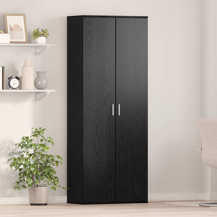 Bufet 70 x 33.5 x 180 cm Lemn prelucrat Stejar Negru WALTI