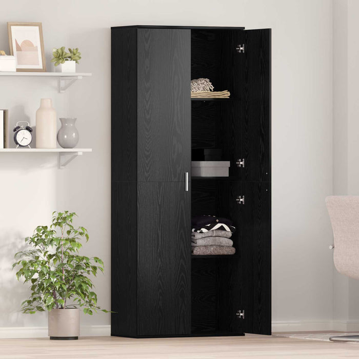 Bufet 70 x 33.5 x 180 cm Lemn prelucrat Stejar Negru WALTI