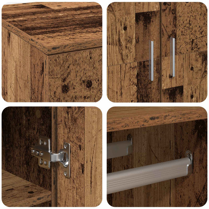 Bufet cu raft cu ușă Lemn Vechi 80 x 39 x 178 cm Lemn compozit - WALTI WALTI