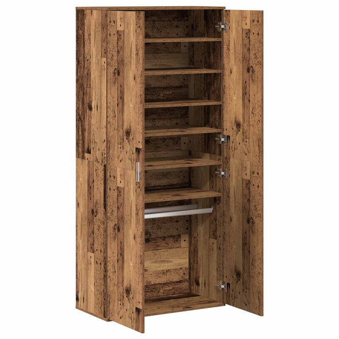 Bufet cu raft cu ușă Lemn Vechi 80 x 39 x 178 cm Lemn compozit - WALTI WALTI