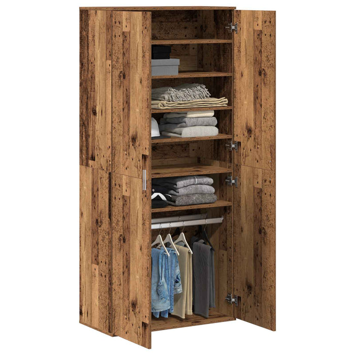 Bufet cu raft cu ușă Lemn Vechi 80 x 39 x 178 cm Lemn compozit - WALTI WALTI