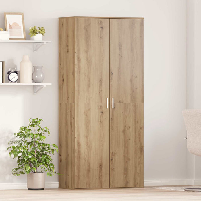 Bufet 80 x 39 x 178 cm Lemn compozit stejar artizanal WALTI