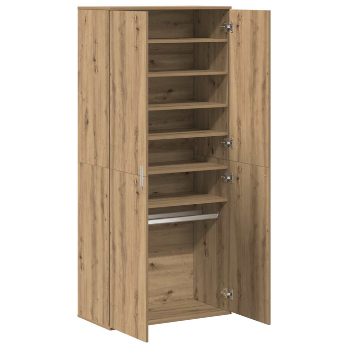 Bufet 80 x 39 x 178 cm Lemn compozit stejar artizanal WALTI