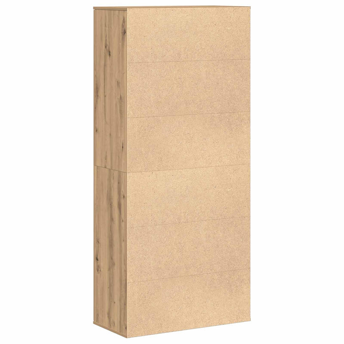 Bufet 80 x 39 x 178 cm Lemn compozit stejar artizanal WALTI
