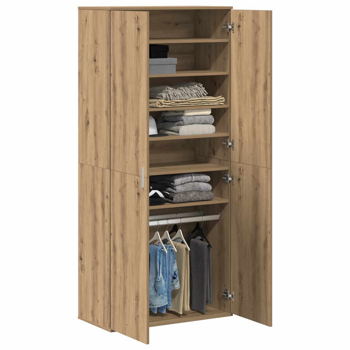 Bufet 80 x 39 x 178 cm Lemn compozit stejar artizanal WALTI