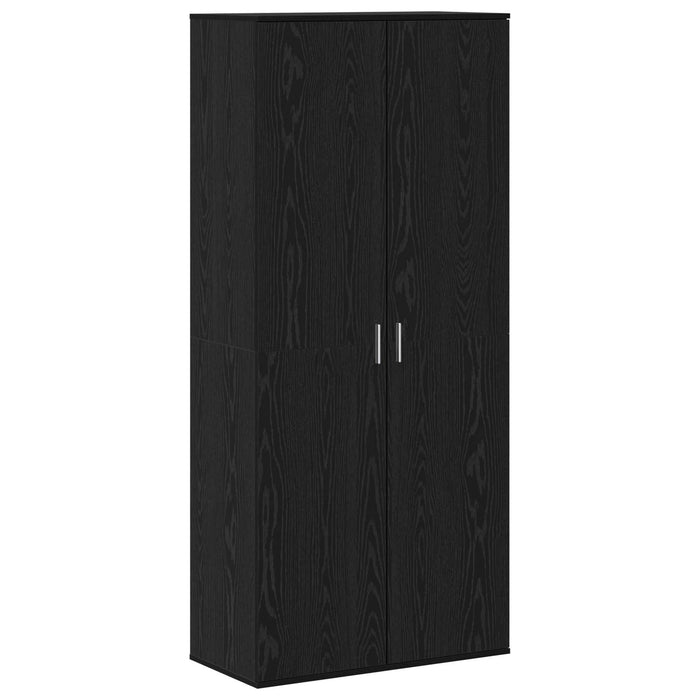 Bufet cu raft Stejar negru 80 x 39 x 178 cm Lemn compozit - WALTI WALTI