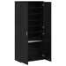 Bufet cu raft Stejar negru 80 x 39 x 178 cm Lemn compozit - WALTI WALTI