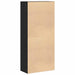 Bufet cu raft Stejar negru 80 x 39 x 178 cm Lemn compozit - WALTI WALTI