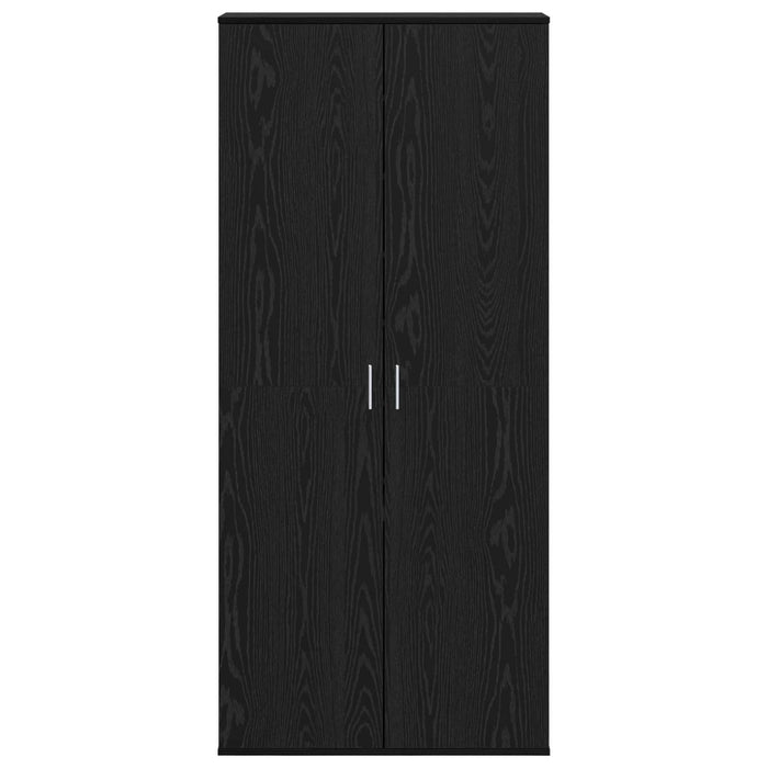 Bufet cu raft Stejar negru 80 x 39 x 178 cm Lemn compozit - WALTI WALTI