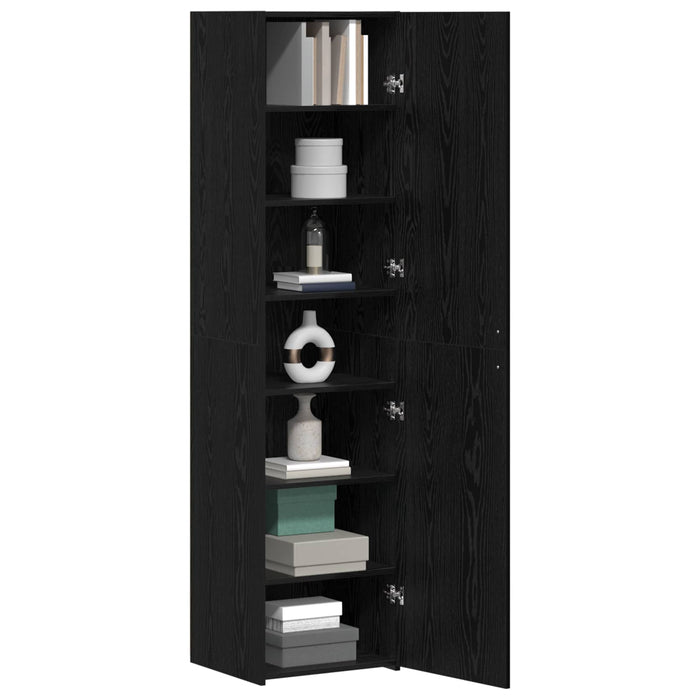 Bufet Stejar Negru 45 x 42,5 x 185 cm WALTI