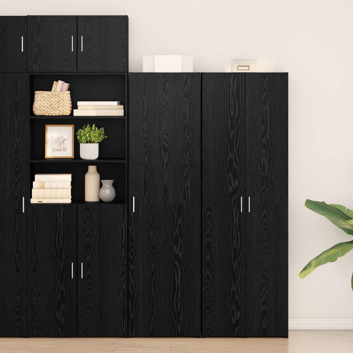 Bufet Stejar Negru 50 x 42,5 x 185 cm WALTI