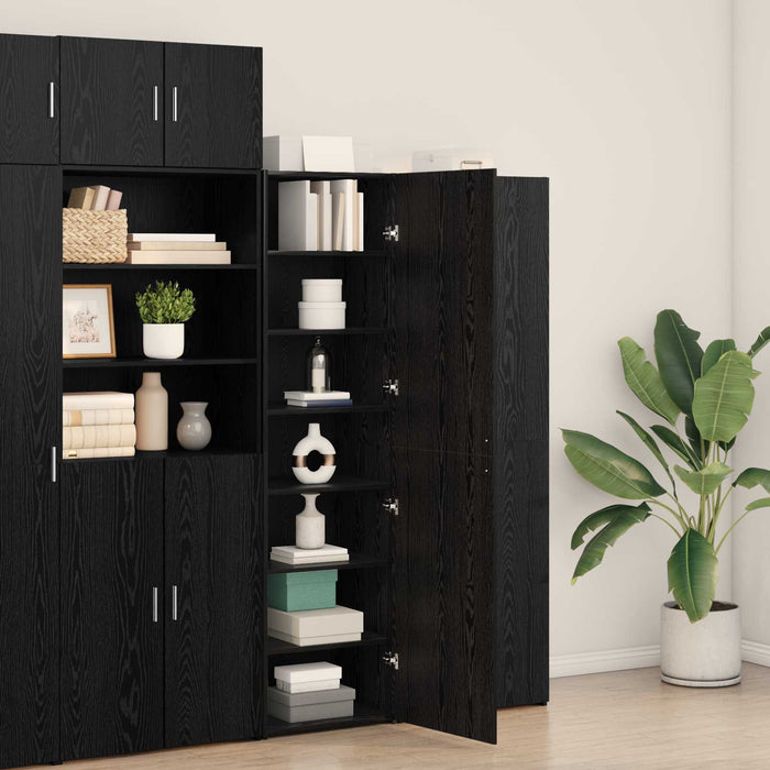 Bufet Stejar Negru 50 x 42,5 x 185 cm WALTI