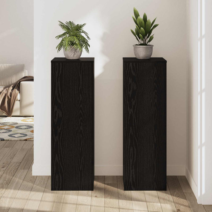 Suport pentru plante 2 pcs Stejar Negru 33 x 33 x 100 cm WALTI