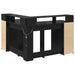 Birou cu raft Stejar negru 130 x 130 x 91 cm Lemn compozit - WALTI WALTI