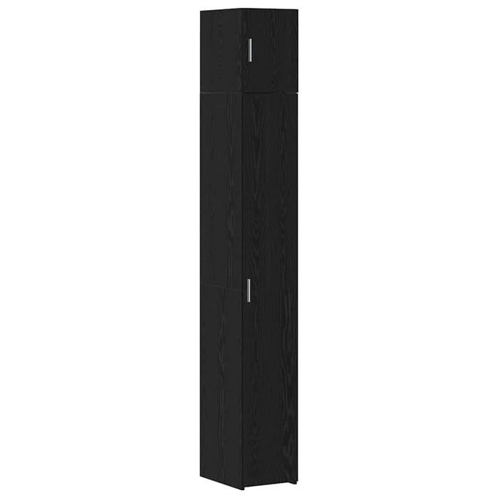 Slim Storage Cabinet Stejar Negru 30x42.5x225 cm Lemn prelucrat - WALTI WALTI