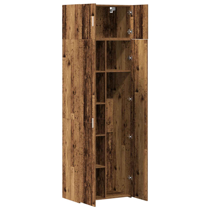 Dulap de depozitare 2 pcs Lemn vechi 70 x 42,5 x 185 cm WALTI