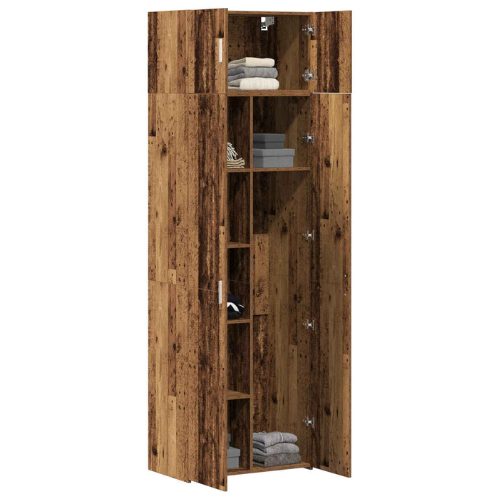 Dulap de depozitare 2 pcs Lemn vechi 70 x 42,5 x 185 cm WALTI