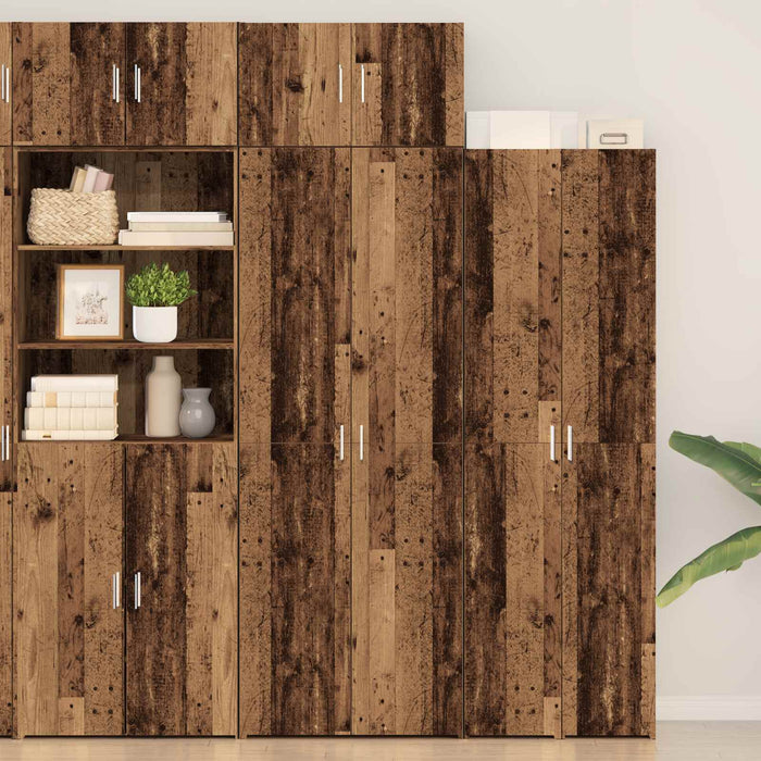 Dulap de depozitare 2 pcs Lemn vechi 70 x 42,5 x 225 cm WALTI
