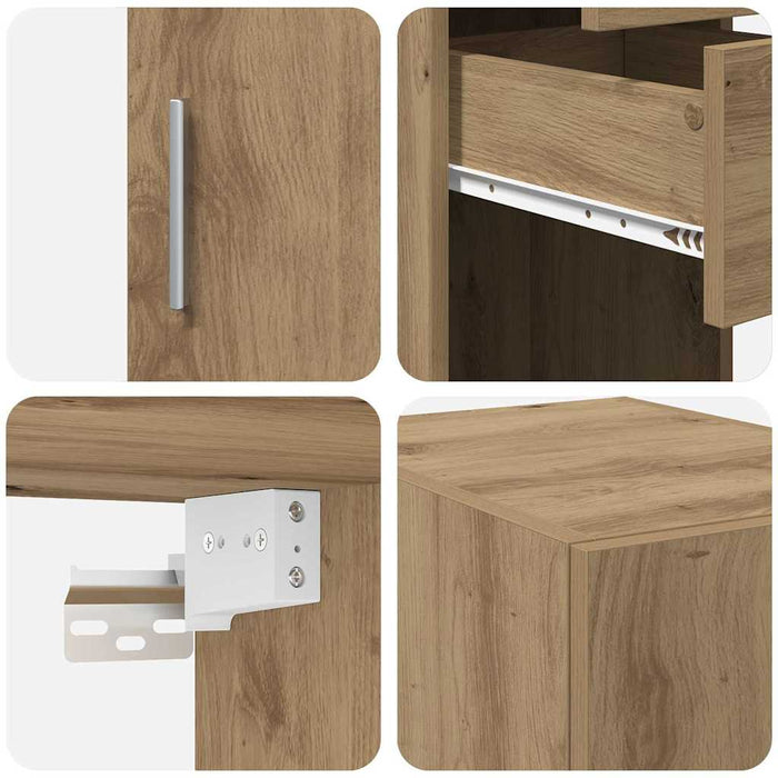 Cabinet de Stocare Subțire Stejar Artisan 30x42.5x225 cm Lemn Prelucrat - WALTI WALTI