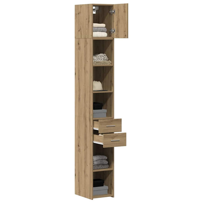 Cabinet de Stocare Subțire Stejar Artisan 30x42.5x225 cm Lemn Prelucrat - WALTI WALTI