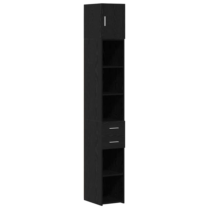 Cabinet de Depozitare Slim vidaXL Stejar Negru 30x42.5x225 cm Lemn Stratificat - WALTI WALTI