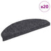 Covorașe autoadezive pentru scări, 20 buc., 65x21x4 cm, gri închis, semirotunde, mari - WALTI WALTI
