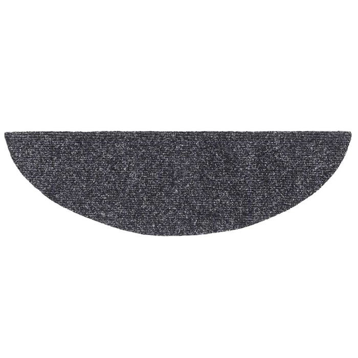 Covorașe autoadezive pentru scări, 20 buc., 56x17x3 cm, gri închis, semirotunde WALTI