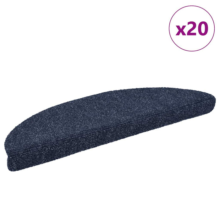 Covorașe autoadezive pentru scări, 20 buc., 56x17x3 cm, semirotunde, albastre - WALTI WALTI