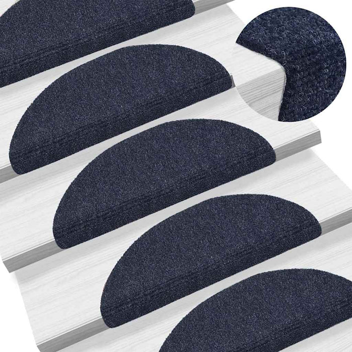 Covorașe autoadezive pentru scări, 20 buc., 56x17x3 cm, semirotunde, albastre - WALTI WALTI
